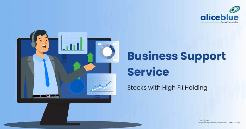 Business Support Service Stocks with High FII Holding English